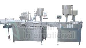 L & M Automatics AUTOMATIC LIQUID FILLING, CAPPING & SEALING MACHINE